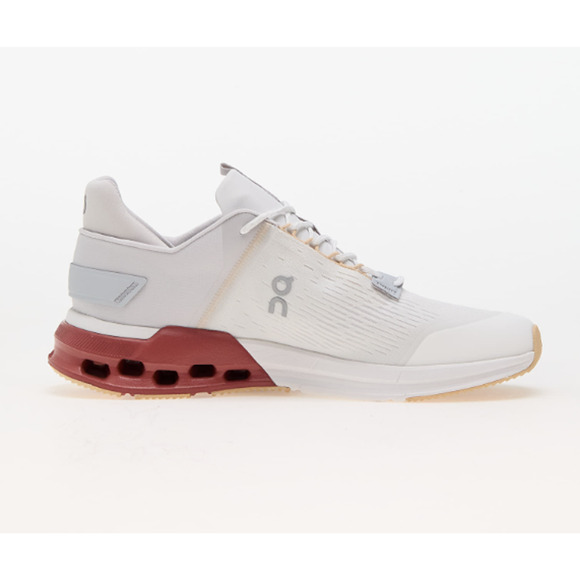 On Cloudnova Low Top Running Sneakers With Maroon Soles White Men's Size 12 M - Picture 1 of 7